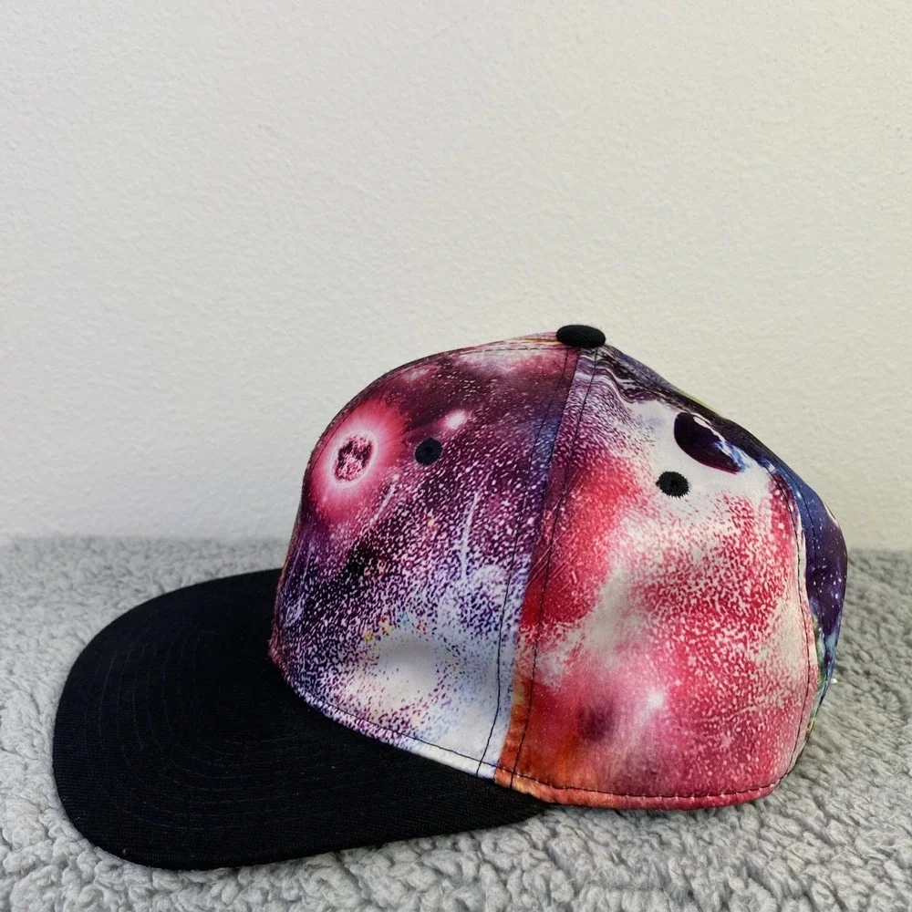 SnapBack Hip Hop Hat Unisex OS Multicolor Black Flat Bill Cosmos Street Wear